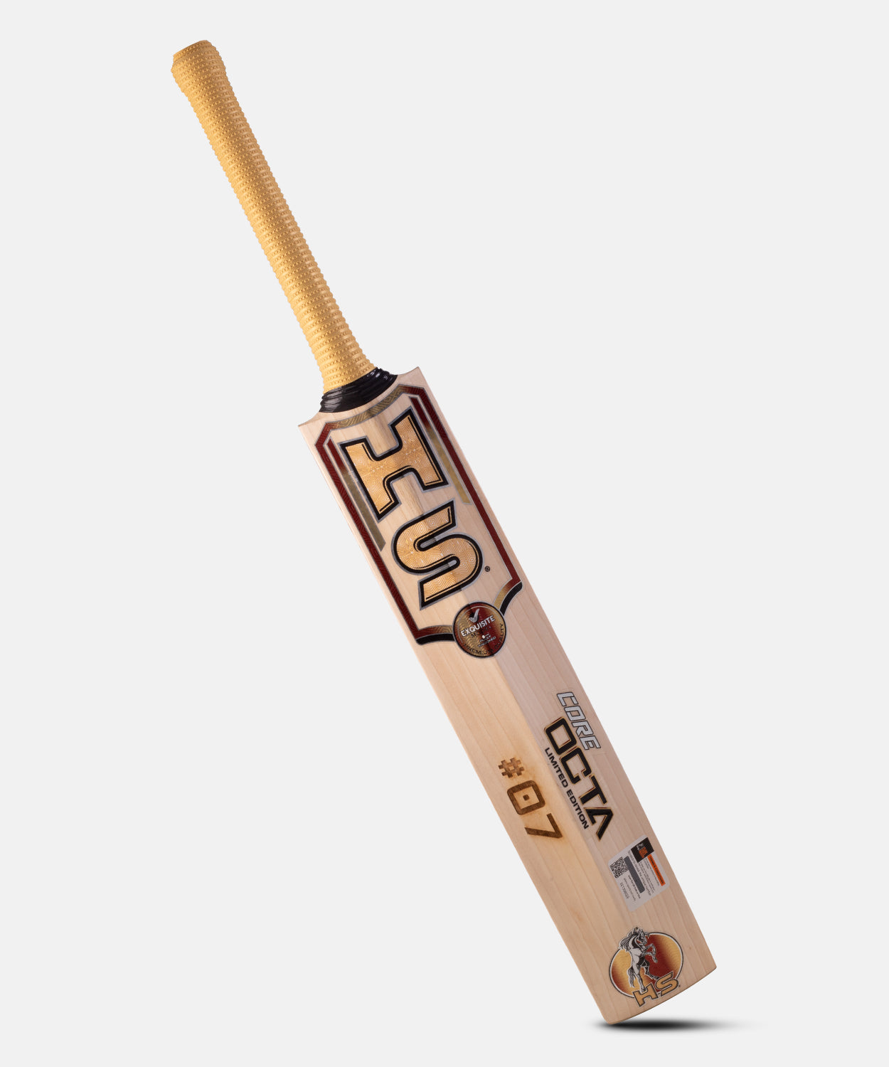 HS Sports CORE OCTA Edition English Willow Naked Sticker Style Hard Ball Cricket Bat 