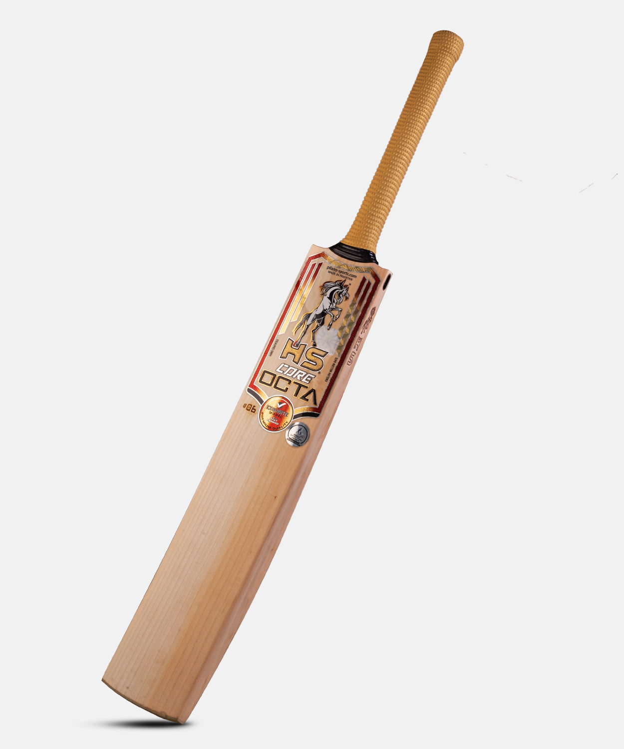 HS Sports CORE OCTA Edition English Willow Naked Sticker Style Hard Ball Cricket Bat 