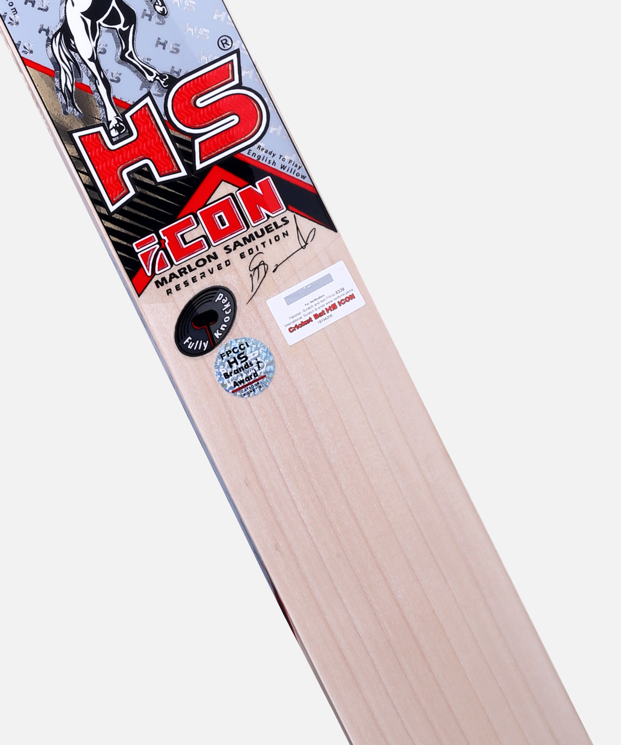 HS Sports Icon Marlon Samules Edition English Willow Hard Ball Cricket Bat