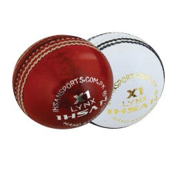 IHS Sports 24 Pcs LYNX X-1 Top Quality Leather Hand sewn Cricket Hard Ball