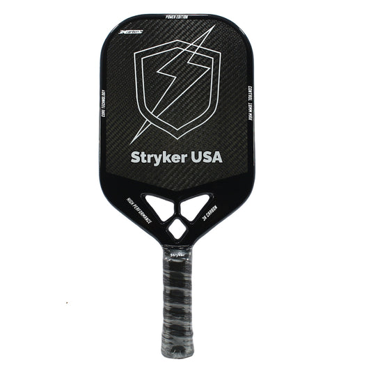 StrykerUSA 3K Black Color Carbon Fiber Pickleball Paddle 18mm Racket