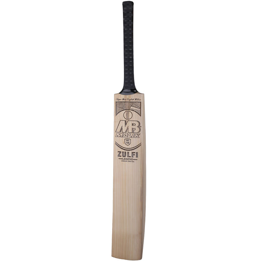 Malik MBS Zulfi Legend English Willow 3D Laser engraved fully customized Hard Ball Cricket Bat