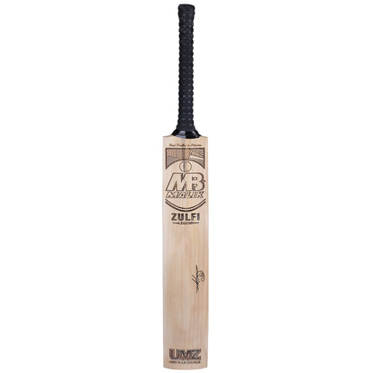 Malik MBS Zulfi Legend English Willow 3D Laser engraved fully customized Hard Ball Cricket Bat